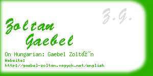 zoltan gaebel business card